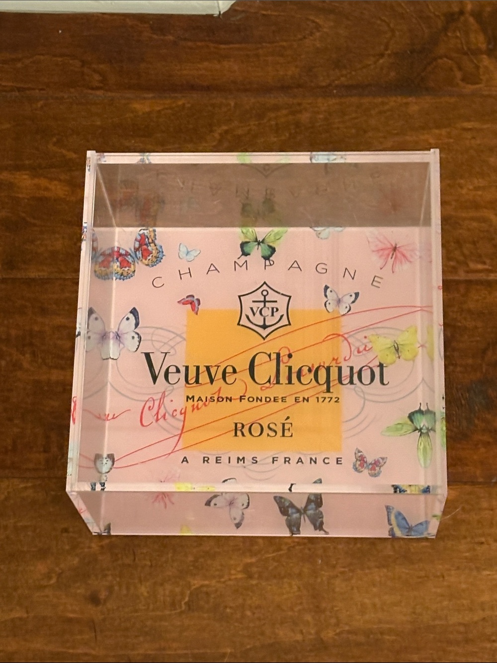 Pink Rosé Decorative Acrylic Box